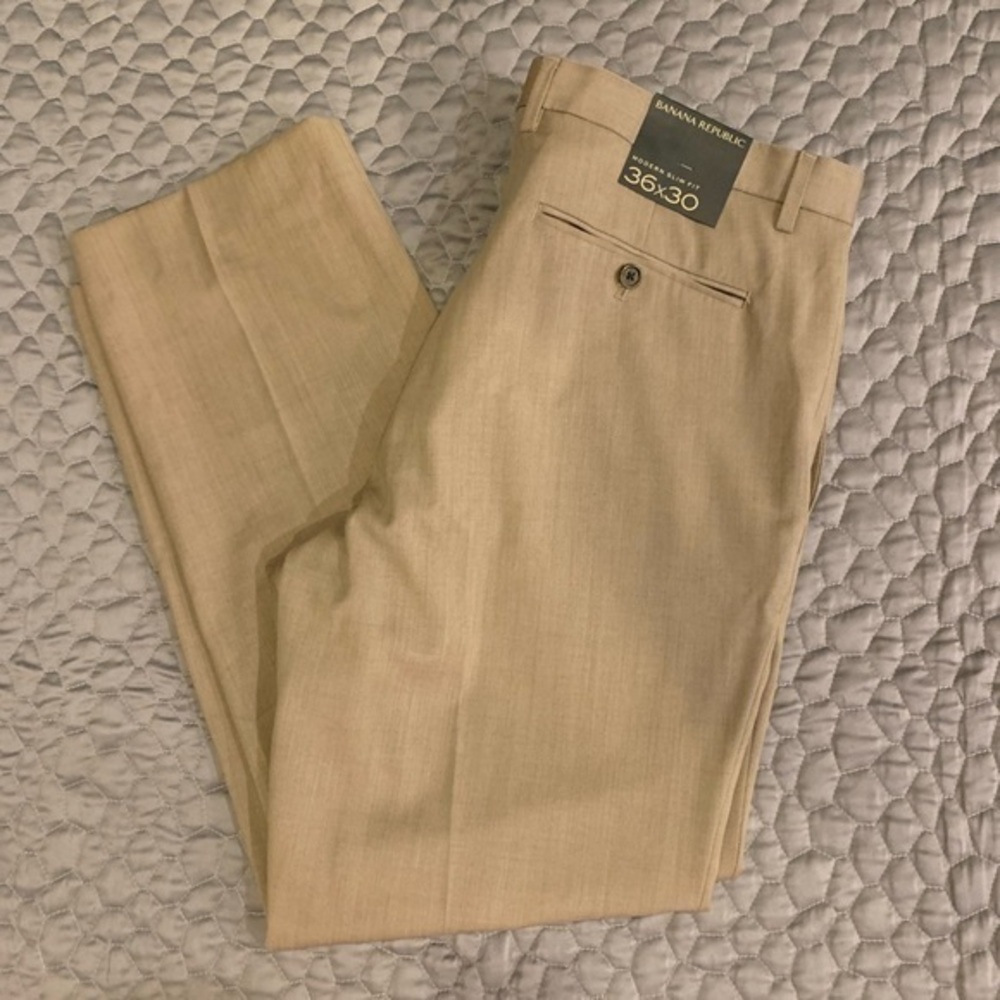 Banana Republic Modern Slim Fit Pants 36x30 NWT